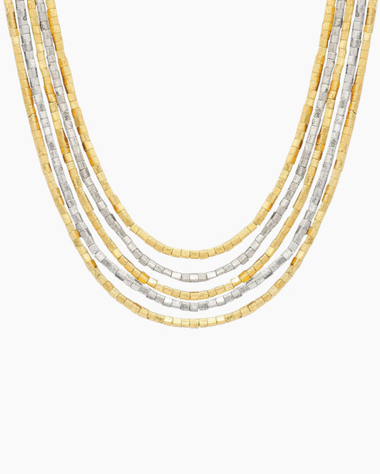 Marcia Moran Amunet Gold/Rodium Necklace