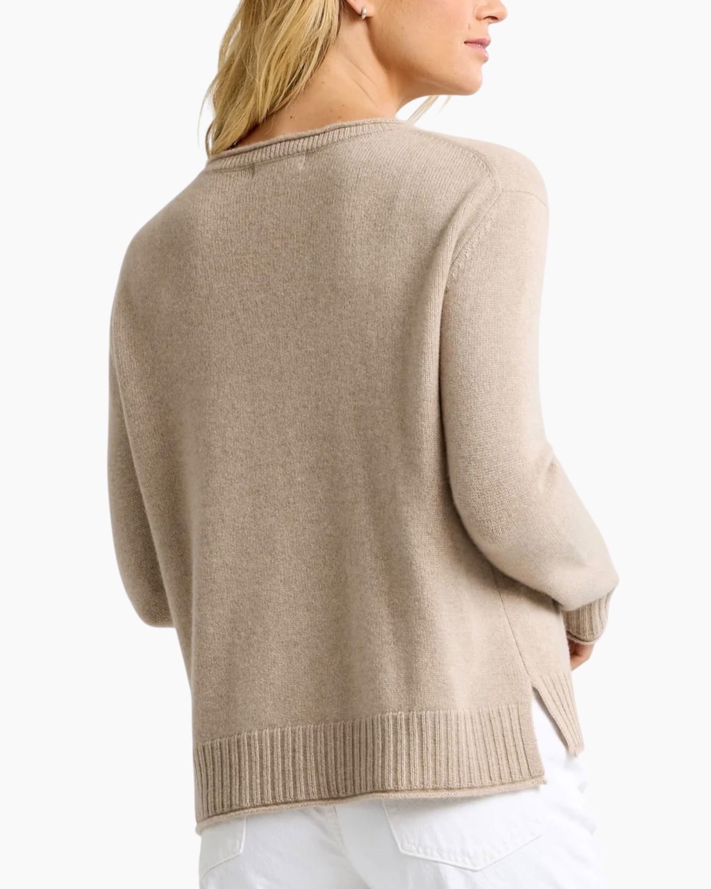 Pura Cashmere Essential Crew Oatmeal