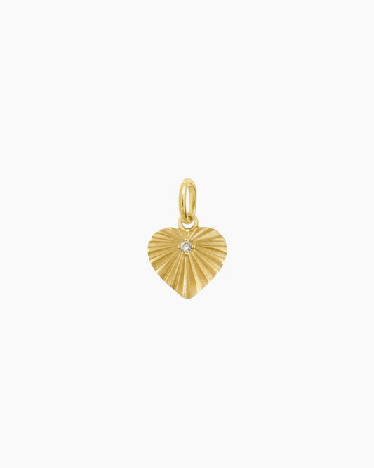 Gigiclozeau 18K Heart Lumiere Diamond Pendant