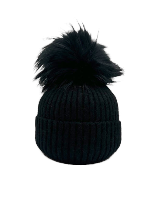Linda Richards Wool Knit Fur Hat