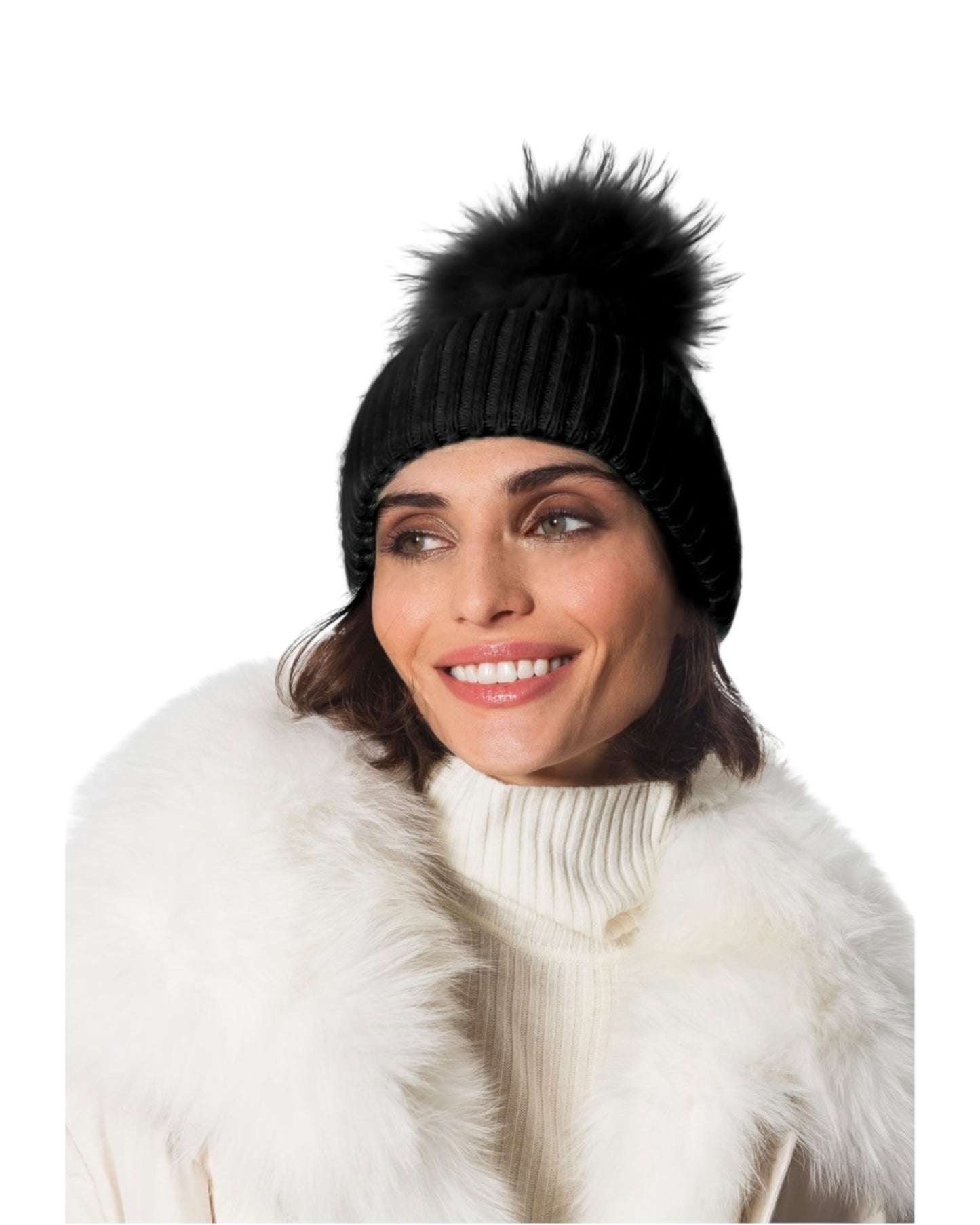 Linda Richards Wool Knit Fur Hat