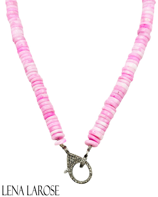 The Woods Fine Jewelry Pink Opal Chain, 17.5"