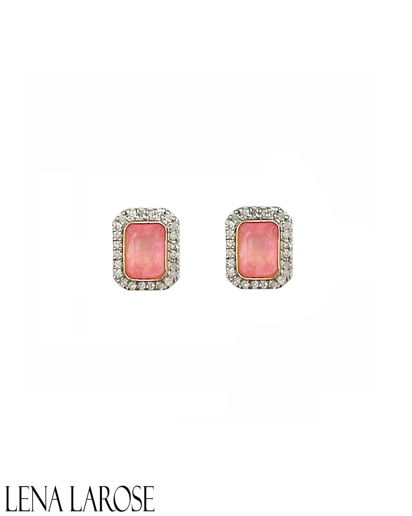 TRUNKSHOW The Woods Fine Jewelry Pink Jade Studs