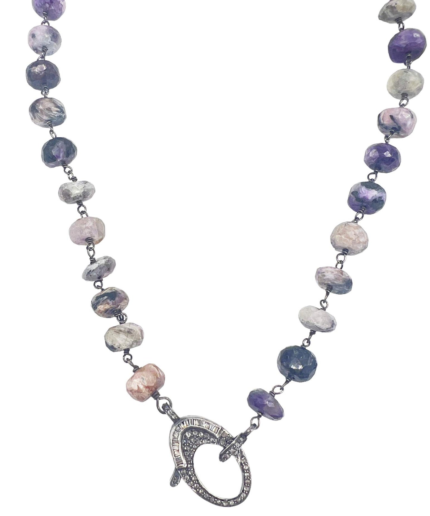 Sample Sale Lepidolite Necklace, 17.5"