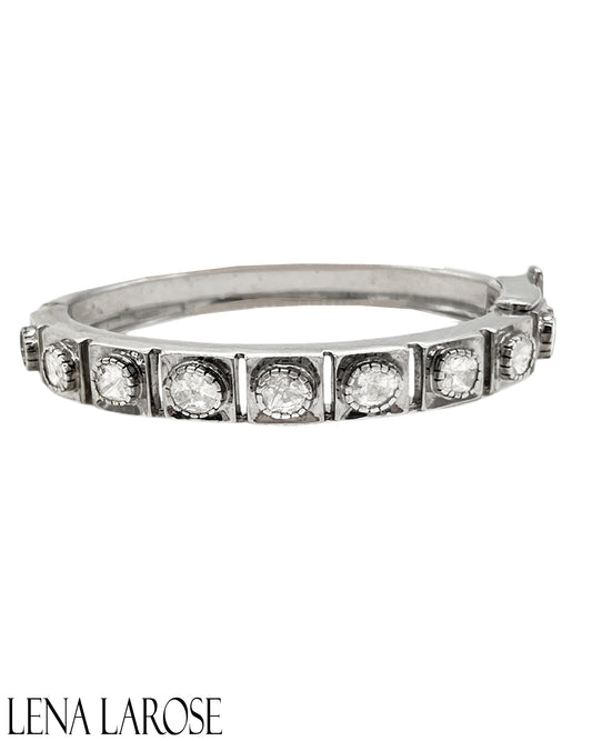 The Woods Rose Cut Diamonds Sterling Silver Bangle