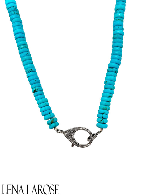 The Woods Sterling Silver Turquoise Chain 17.5"