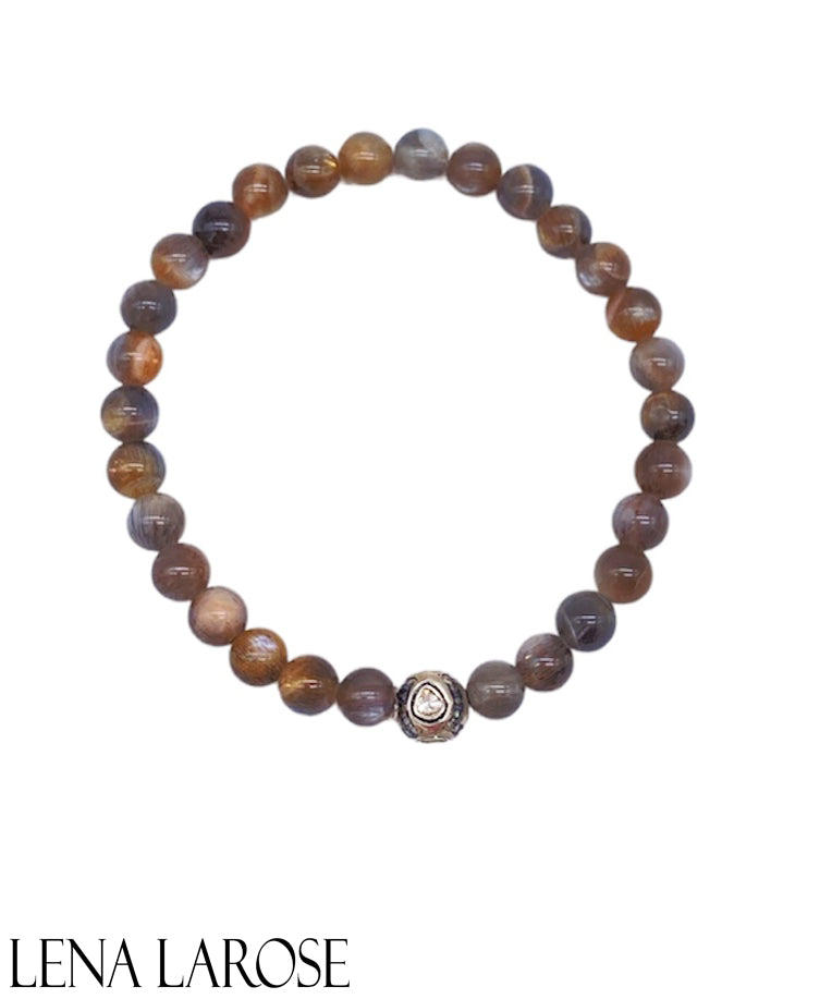 Sample Sale Chocolate Moonstone Bracelet