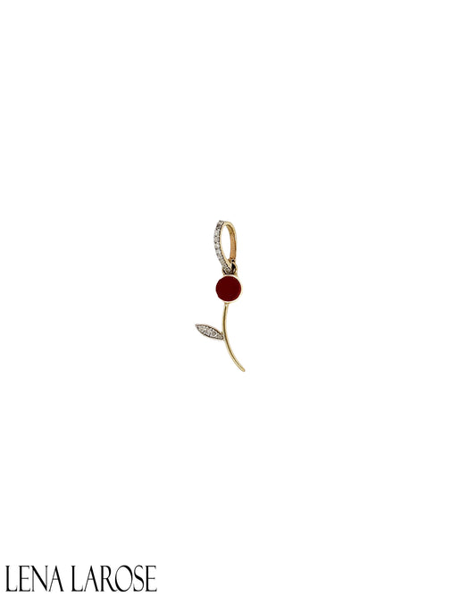 The Woods Pave Carnelian Flower Charm