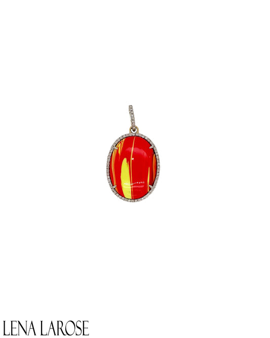 TRUNK-SHOW The Woods Gold Slag Rosarite Pendant