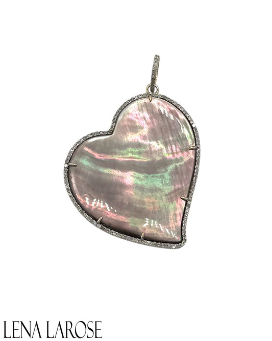 TRUNKSHOW The Woods Abalone Diamond Heart Pendant