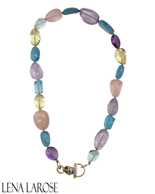 TRUNKSHOW The Woods Aquamarine Citrine and Lemoncitrine Chain