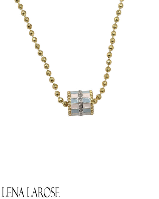 TRUNKSHOW The Woods Pink and Blue Enamel Rondele