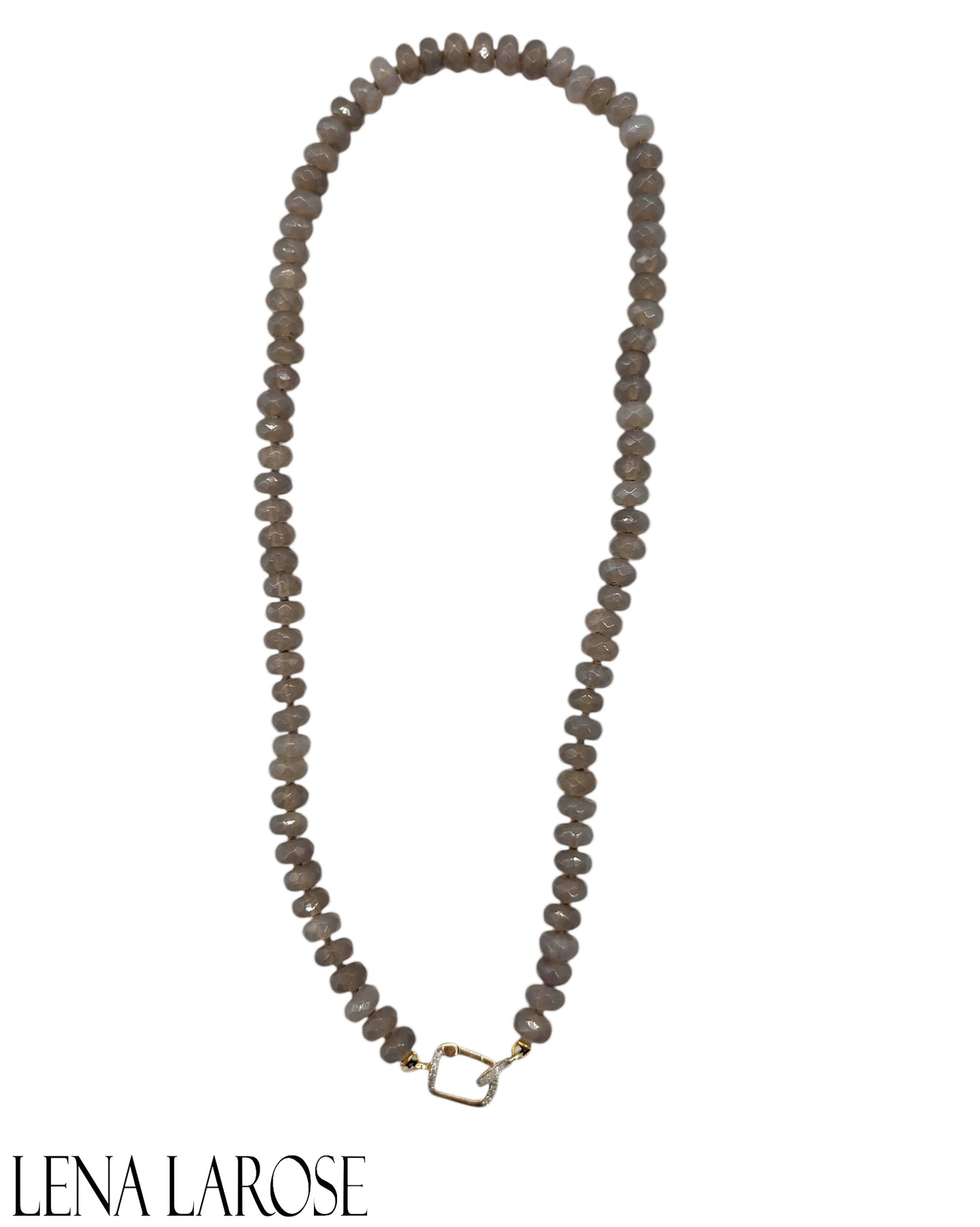 TRUNKSHOW The Woods Natural Grey Jade Chain 17"