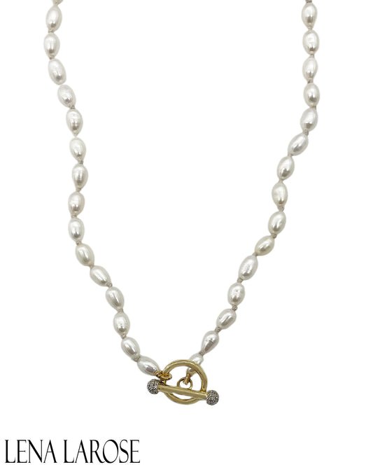TRUNKSHOW The Woods Pearl Toggle Chain 17.5"
