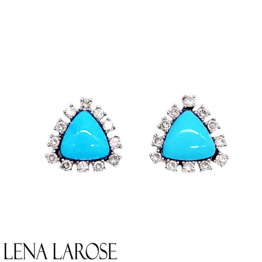 Vintage La Rose Turquoise Studs