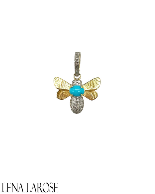 TRUNKSHOW The Woods Fine Jewelry Turquoise Bee Charm