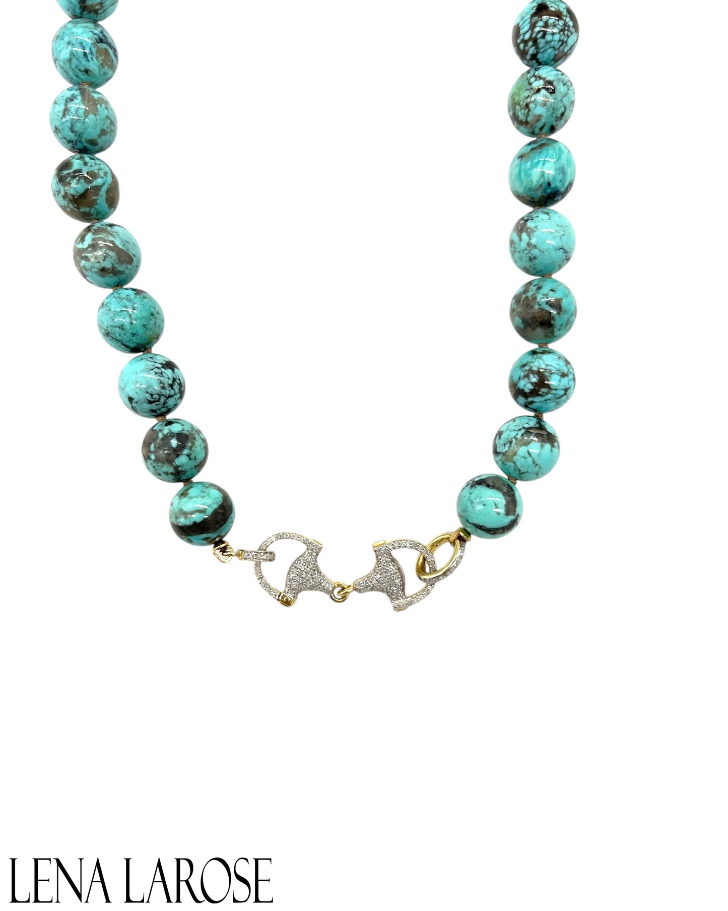 TRUNKSHOW The Woods Fine Jewelry Turquoise with Mariner Link, 19"