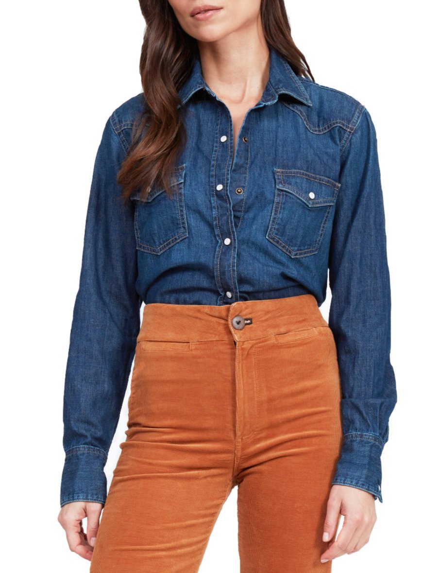 Askk Denim Western Top