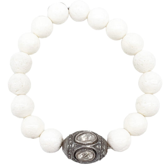 Sample Sale White Sponge Bracelet