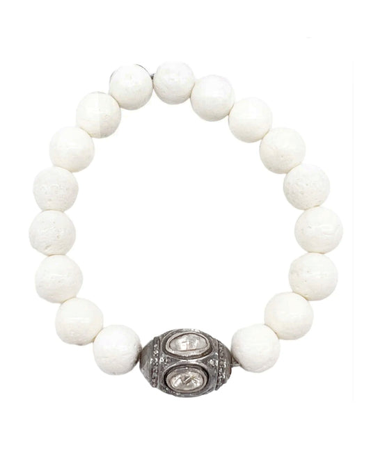 Sample Sale White Sponge Bracelet