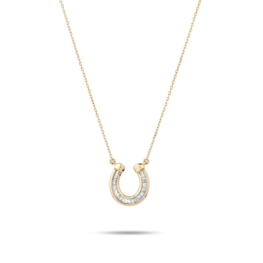 Adina Reyter Baguette Horseshoe Necklace