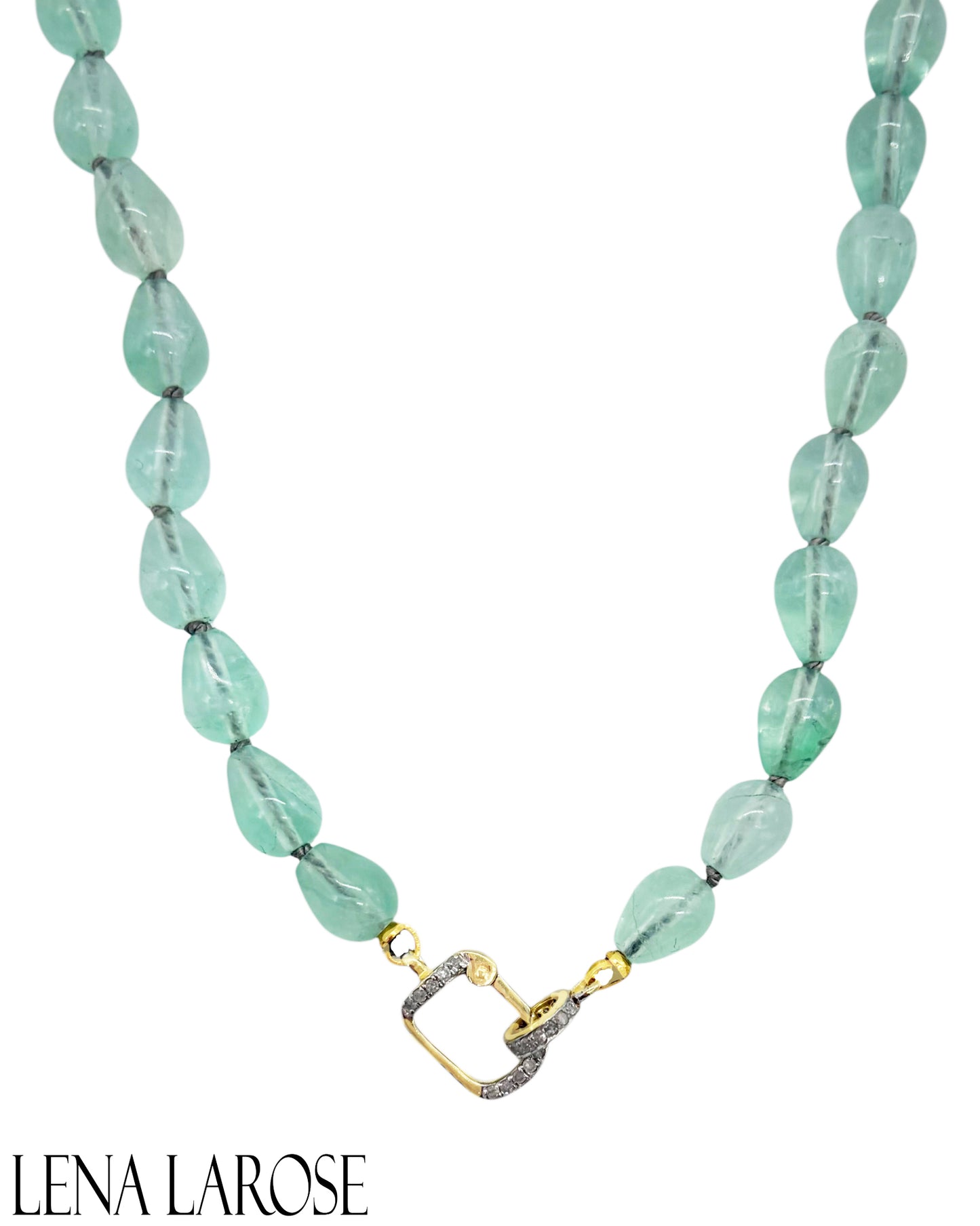 The Woods Amazonite Diamond Chain 16.75"