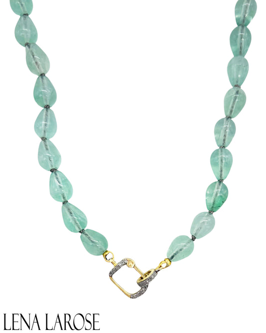 The Woods Amazonite Diamond Chain 16.75"