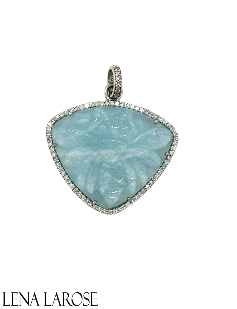 The Woods Fine Jewelry Aquamarine Bee Pendant