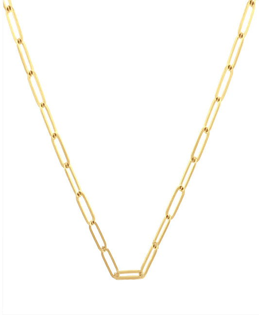 14K Vintage La Rose Paperclip Chain