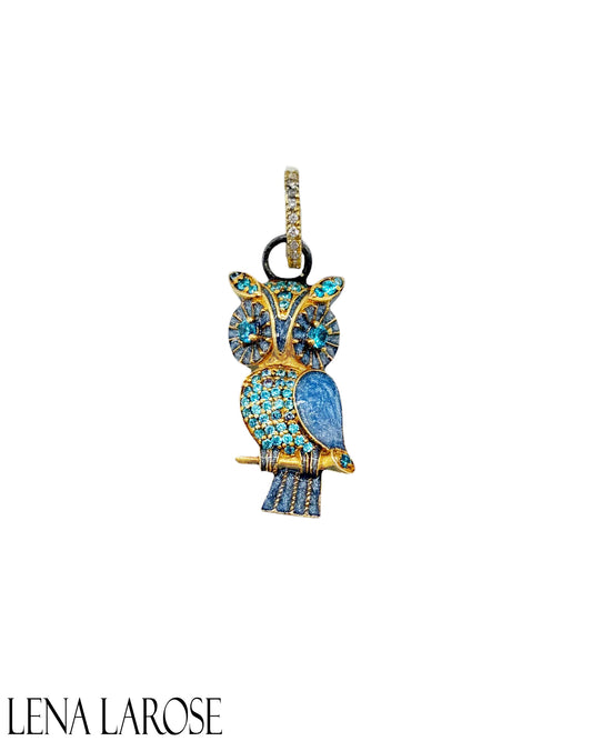 Royal Nomad Owl Pendant Metallic Denim