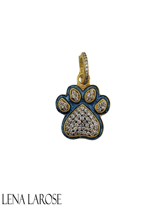 TRUNK-SHOW Royal Nomad Metallic Denim Paw Pendant