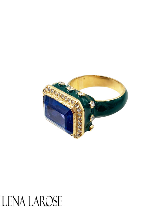 Royal Nomad Hunter Green Gemstone Ring