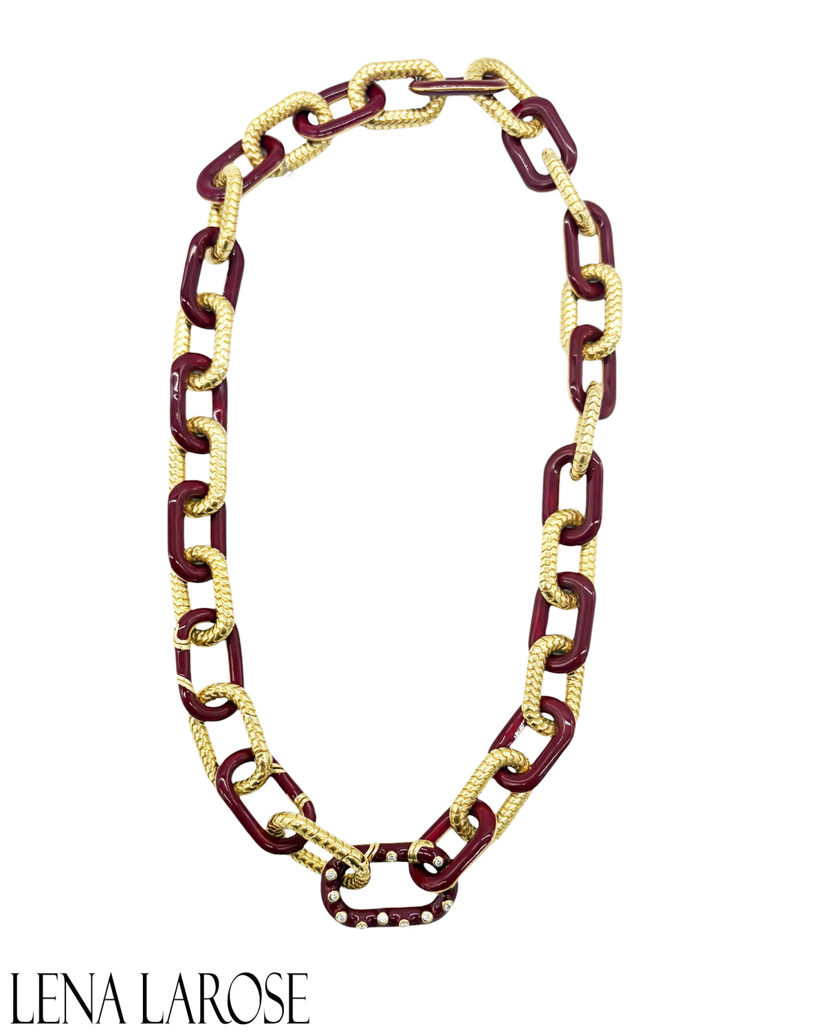 Royal Nomad Elizabeth Bordeaux Two Tone Chain