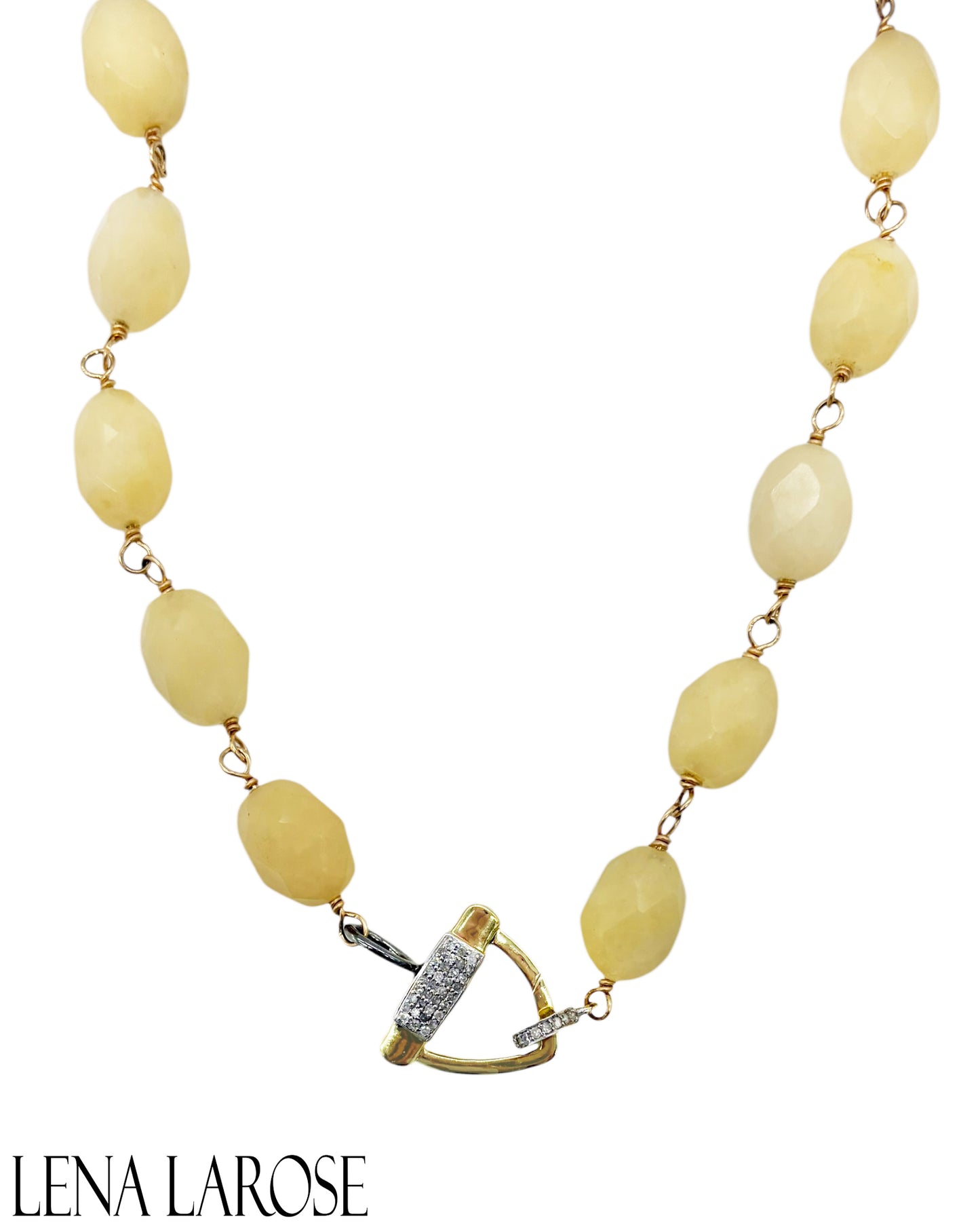 The Woods Butter Jade Diamond Chain 17.5"