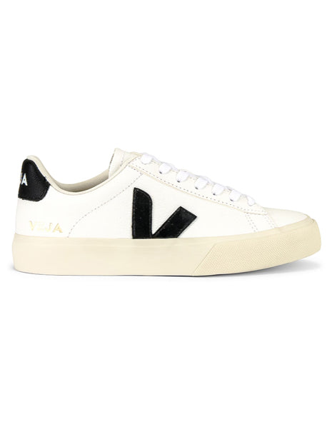 Veja Campo Leather Sneaker- Black & White