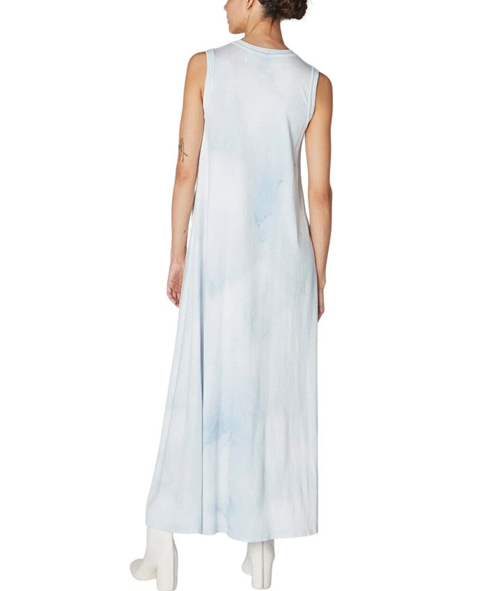 Raquel Allegra Soft Blue Treatment Sleeveless Christy Dress