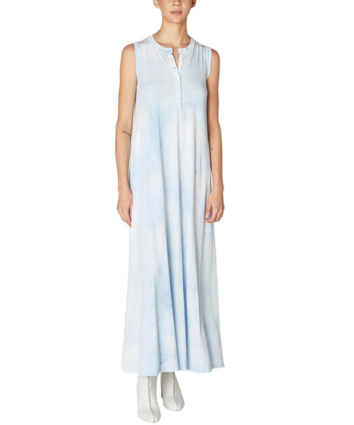 Raquel Allegra Soft Blue Treatment Sleeveless Christy Dress