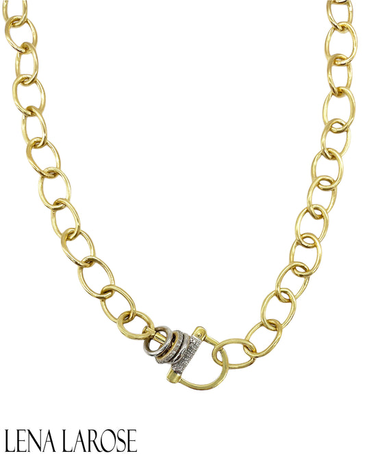 TRUNKSHOW The Woods Brass Circle Chain 16.75"