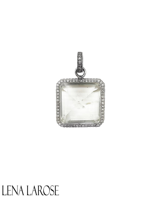 The Woods Crystal Quartz Diamond Pendant