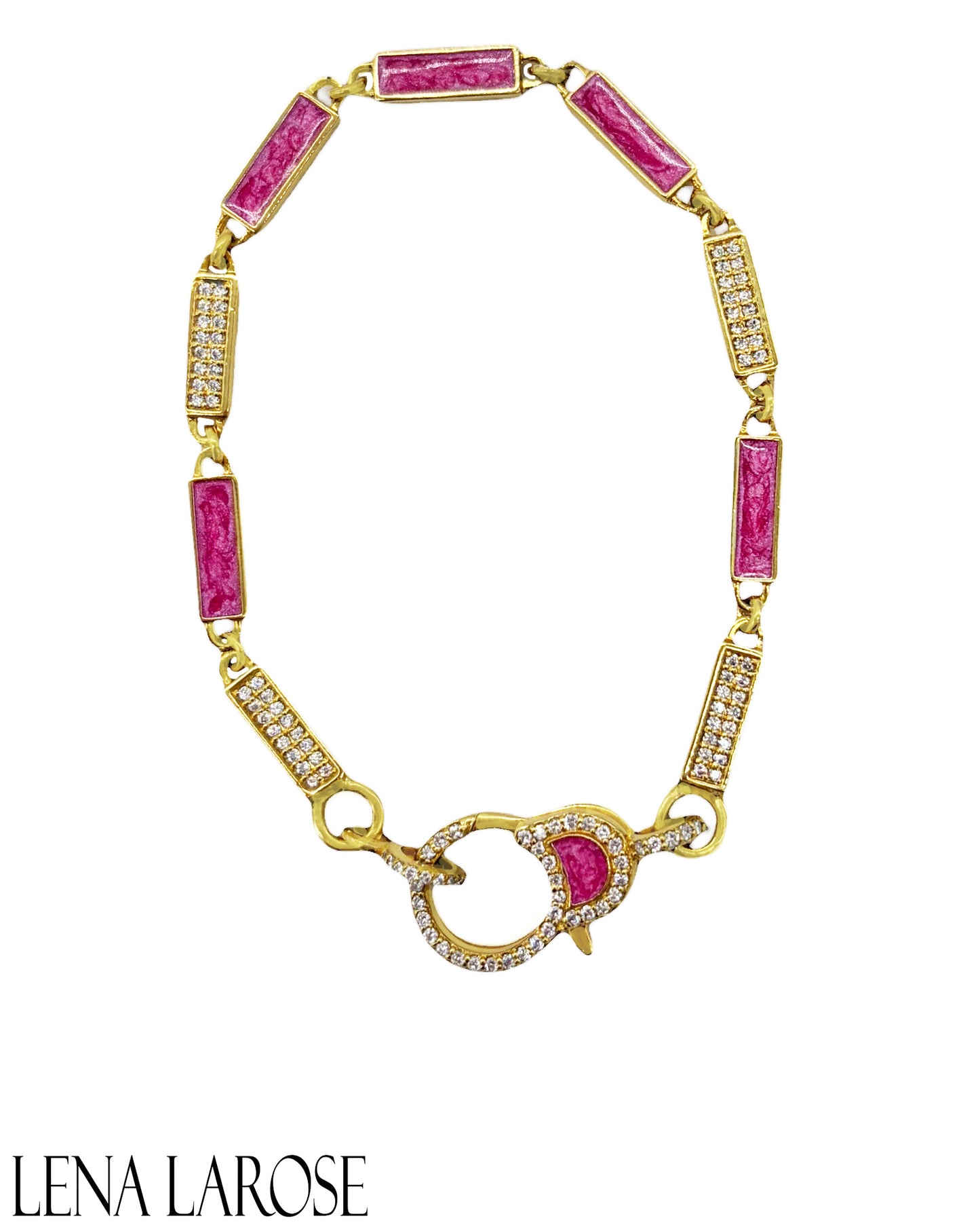 TRUNK-SHOW Royal Nomad Small Metallic Pink Mixed Diamond Bracelet