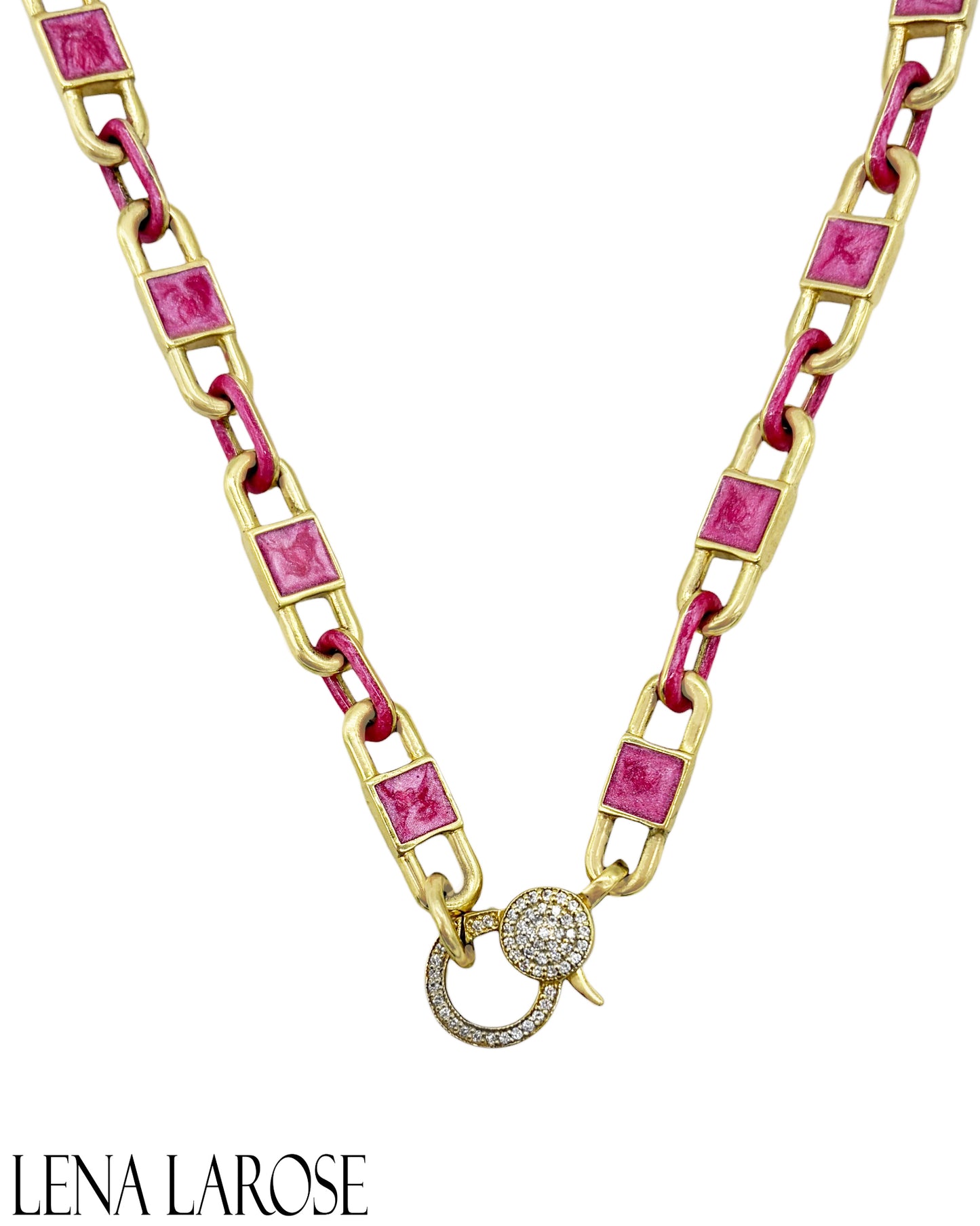 TRUNK-SHOW Royal Nomad Brooklyn Chain Metallic Pink