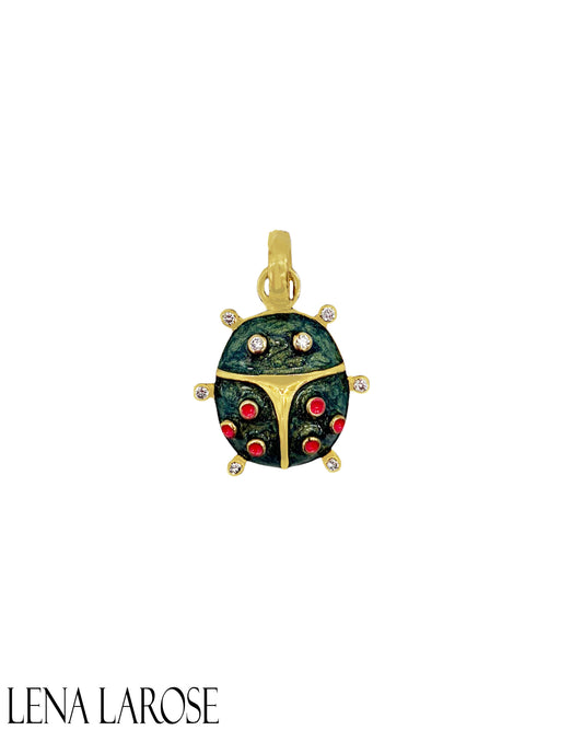 TRUNK-SHOW Royal Nomad Metallic Pine Ladybug Pendant