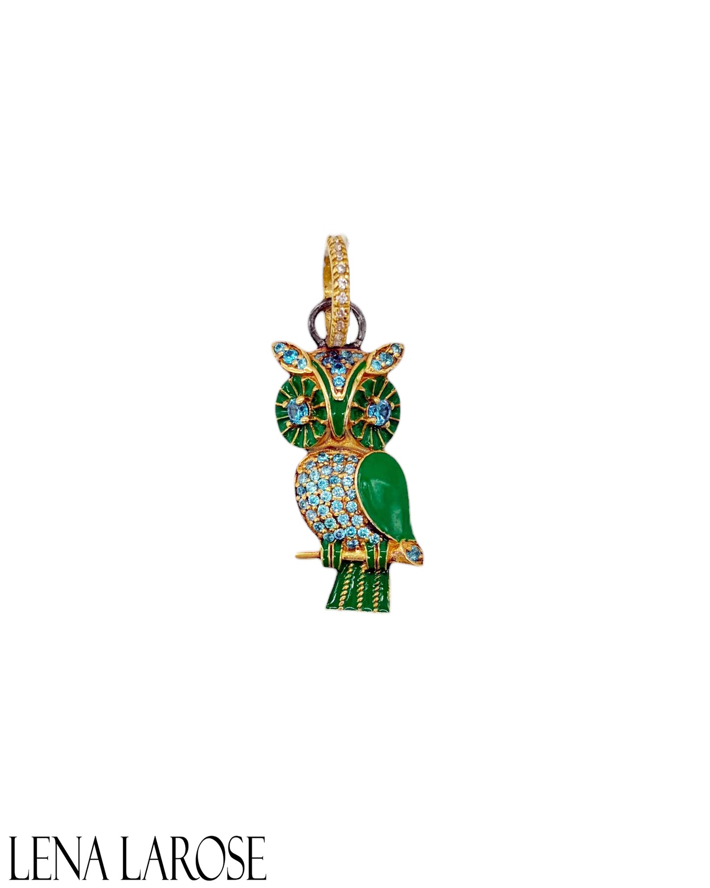 Royal Nomad Owl Pendant Kelly Green