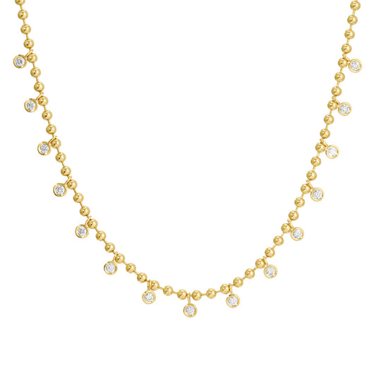 Vintage La Rose 14k Halo Necklace