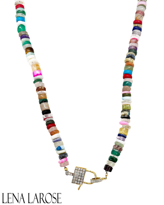 TRUNKSHOW The Woods Heishi Beaded Necklace, 17.5"