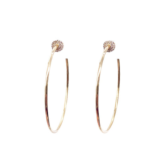 Vintage La Rose 14k Gold Hoops