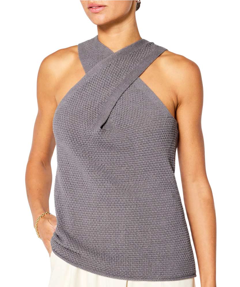 Brochu Walker Ina Sitch Wrap Tank- Talo Grey