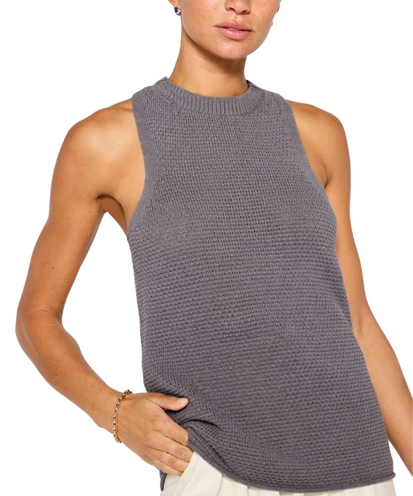 Brochu Walker Ina Sitch Wrap Tank- Talo Grey