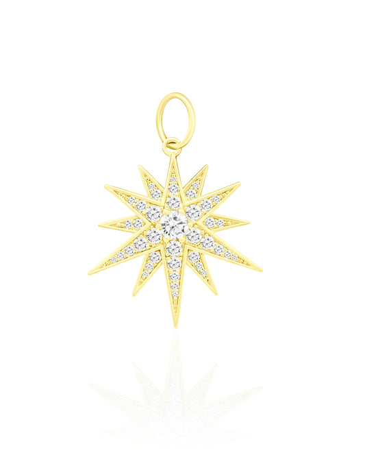 Vintage La Rose 14K Diamond Star Pendant