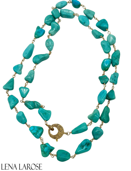 The Woods Fine Jewelry Sleeping Beauty Turquoise Chain, 24"